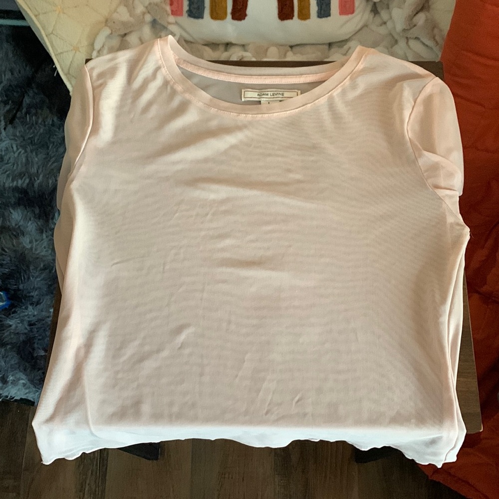 Pink mesh long sleeve